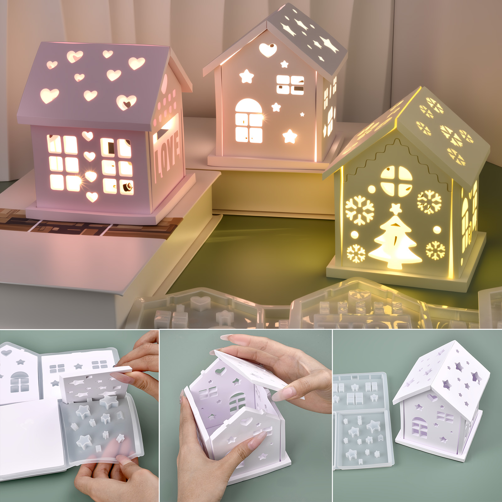 Molde de silicona para casa 3D - Candle Making Party reseña y precio